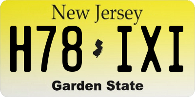 NJ license plate H78IXI