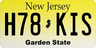NJ license plate H78KIS