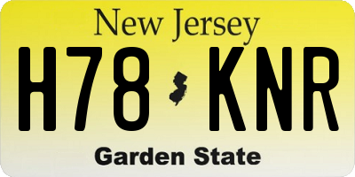 NJ license plate H78KNR