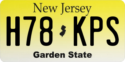 NJ license plate H78KPS