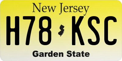 NJ license plate H78KSC