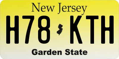 NJ license plate H78KTH