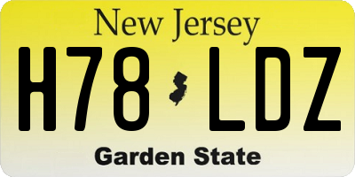 NJ license plate H78LDZ