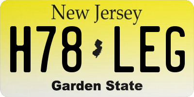 NJ license plate H78LEG