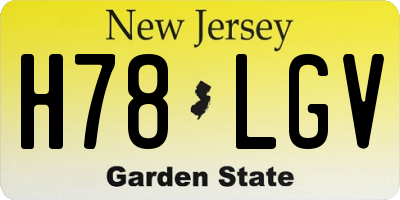 NJ license plate H78LGV