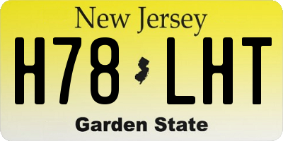 NJ license plate H78LHT