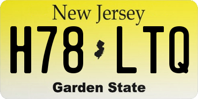 NJ license plate H78LTQ