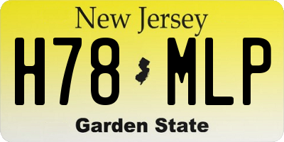 NJ license plate H78MLP