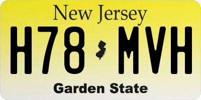 NJ license plate H78MVH