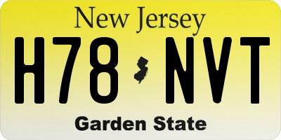 NJ license plate H78NVT