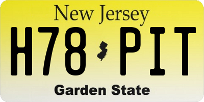 NJ license plate H78PIT