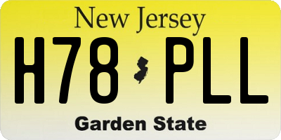 NJ license plate H78PLL