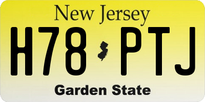 NJ license plate H78PTJ