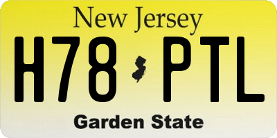 NJ license plate H78PTL