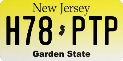 NJ license plate H78PTP