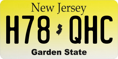 NJ license plate H78QHC