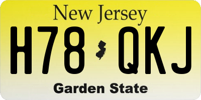 NJ license plate H78QKJ