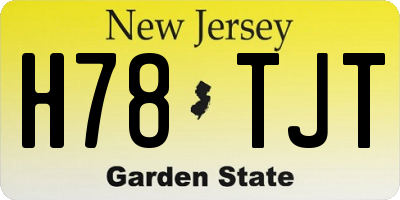 NJ license plate H78TJT