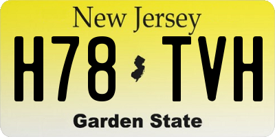NJ license plate H78TVH