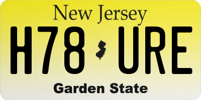 NJ license plate H78URE