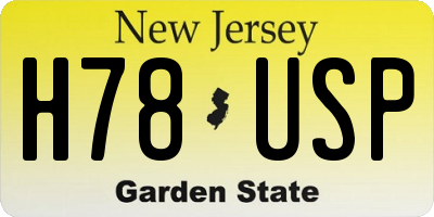 NJ license plate H78USP