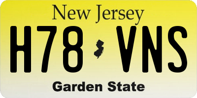 NJ license plate H78VNS