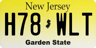 NJ license plate H78WLT