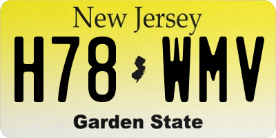 NJ license plate H78WMV