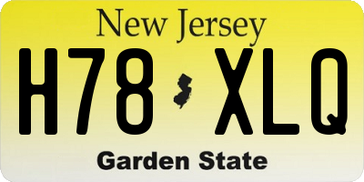 NJ license plate H78XLQ