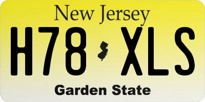 NJ license plate H78XLS