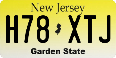NJ license plate H78XTJ