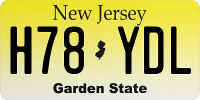 NJ license plate H78YDL