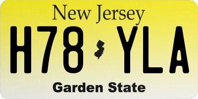 NJ license plate H78YLA