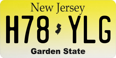 NJ license plate H78YLG