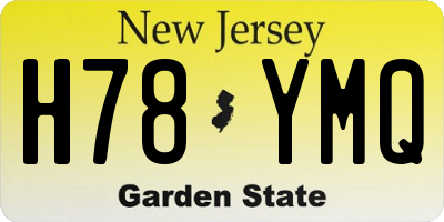 NJ license plate H78YMQ