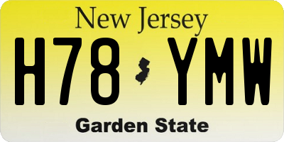 NJ license plate H78YMW