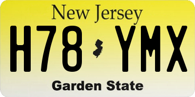 NJ license plate H78YMX