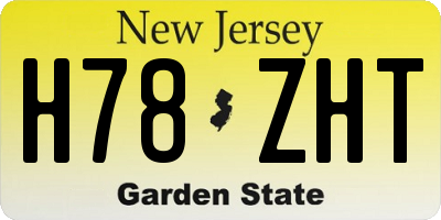 NJ license plate H78ZHT