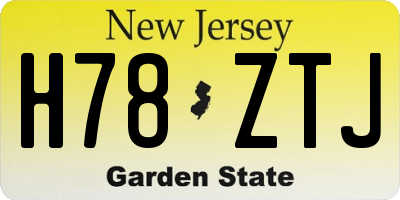 NJ license plate H78ZTJ