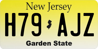 NJ license plate H79AJZ