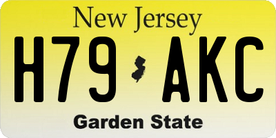 NJ license plate H79AKC