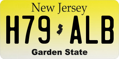 NJ license plate H79ALB