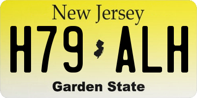 NJ license plate H79ALH