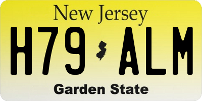 NJ license plate H79ALM
