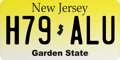 NJ license plate H79ALU