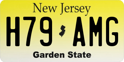 NJ license plate H79AMG