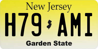 NJ license plate H79AMI