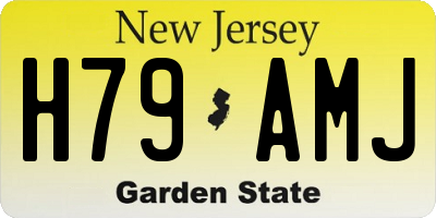 NJ license plate H79AMJ