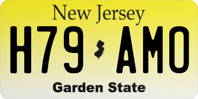 NJ license plate H79AMO