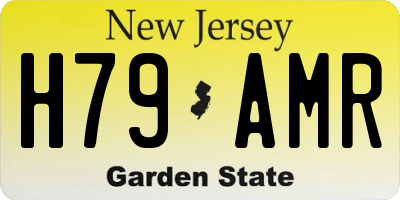 NJ license plate H79AMR